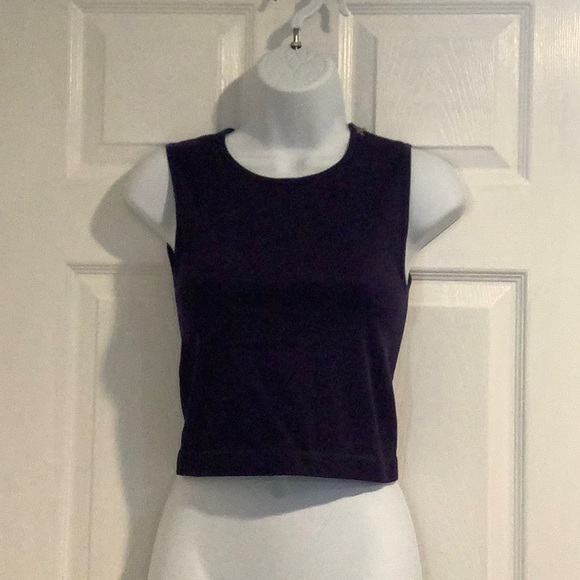a new day Tops - NWT A NEW DAY Women’s Blue Minimalist Stretchy Capsule Cropped Summer Tank L